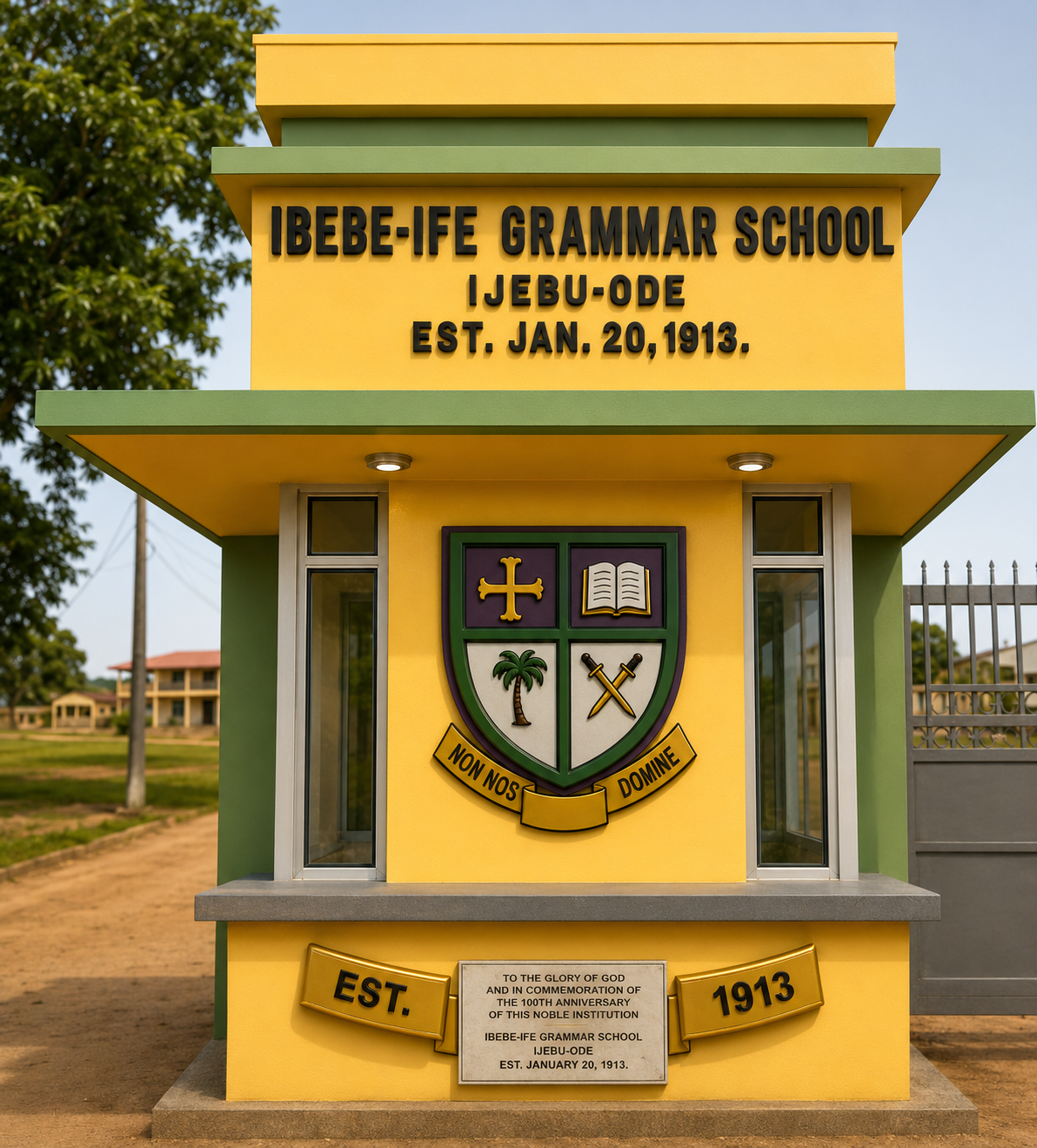 The main entrance gate of Ijebu-Ode Grammar School