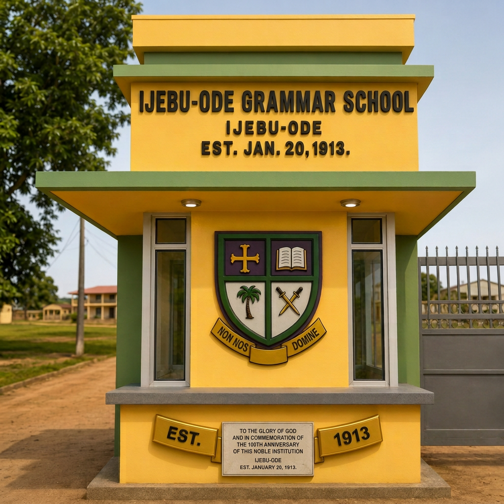 The main entrance gate of Ijebu-Ode Grammar School